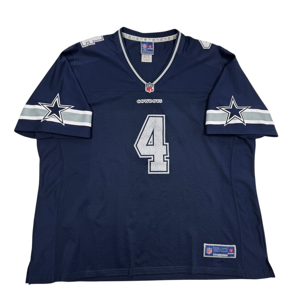 NFL Pro Line Dallas Cowboys Dak Prescott 4 Jersey Mens 2XL Navy Blue Football